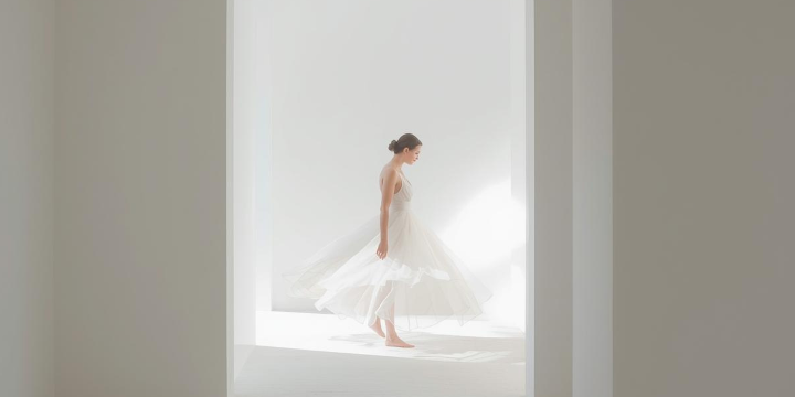 Danseuse dans une ambiance Cloud Dancer